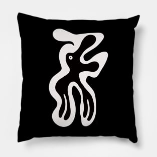 elephant in black and white Pillow