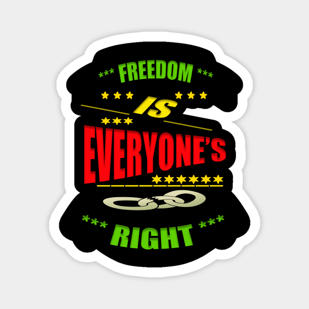 Freedom,human right Magnet by alzo