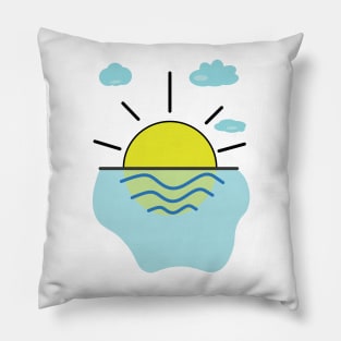 sun and sea Pillow