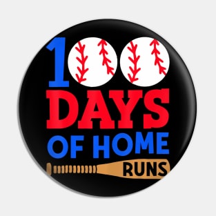 100 Days Of Home Runs Happy 100 Days Of School Pin