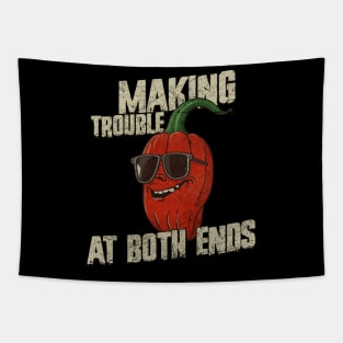 Funny Vintage Hot Spicy Chili Pepper Tapestry