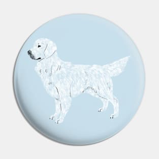 I Love my English Cream Golden Retriever Pin