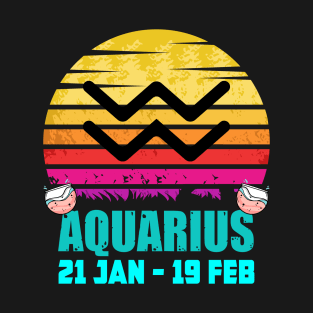 Aquarius Zodiac Sign T-Shirt