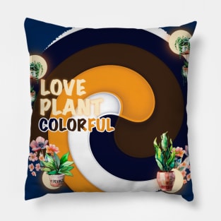 Flower Plant Yellow Blue Geometric #64 Pillow