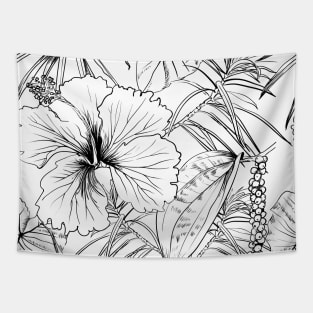 Seamless floral background with petunia Tapestry