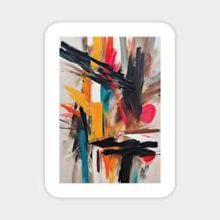 Vivid Brushstroke Symphony Magnet