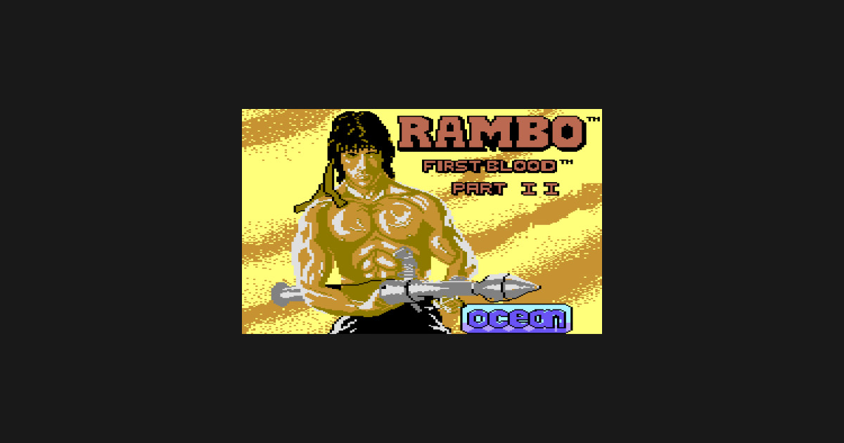 Rambo Commodore 64 Title Screen - Rambo - T-Shirt | TeePublic