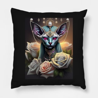 Sphynx Gothic Goddess Pillow