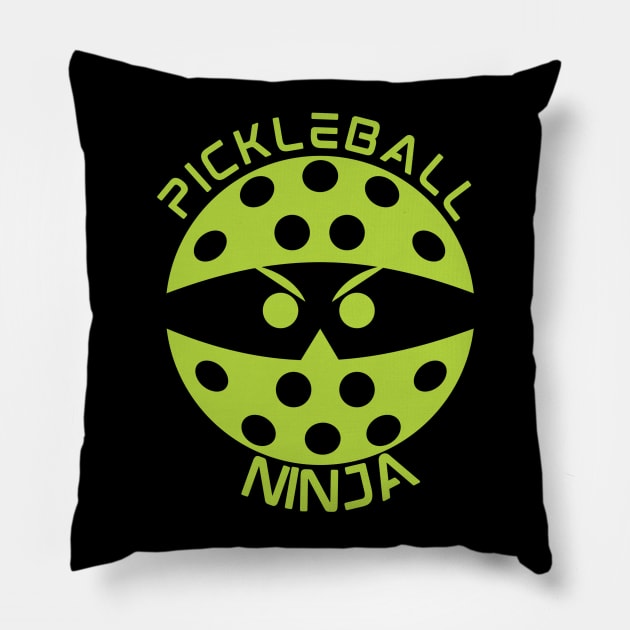 Pickleball Ninja - light green Pillow by FK-UK