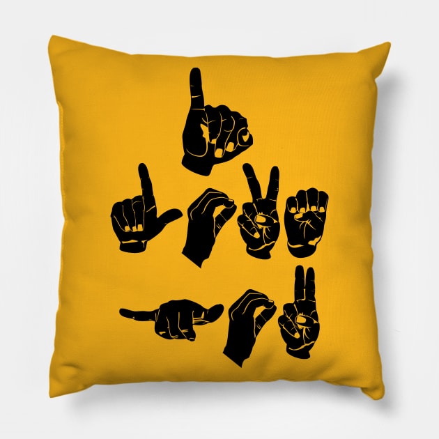 I love you. Sign language. Love has no boundaries Pillow by alcoshirts