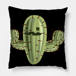 Warning Not a Hugger Cactus Pillow