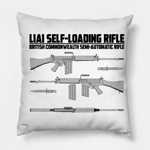 L1A1 RIFLE Pillow by theanomalius_merch