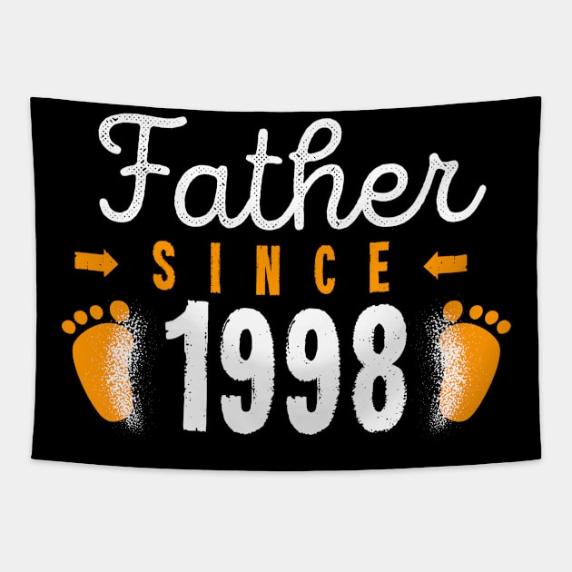 Father Since 1998 Happy Fathers Day Best Daddy Tapestry by rjstyle7