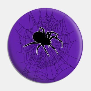 Gothic Spider on Web Pin