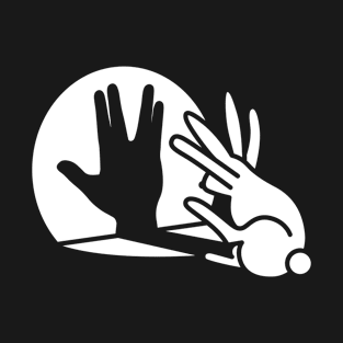 Rabbit shadow Vulcan Salute Trekkie hand gesture T-Shirt