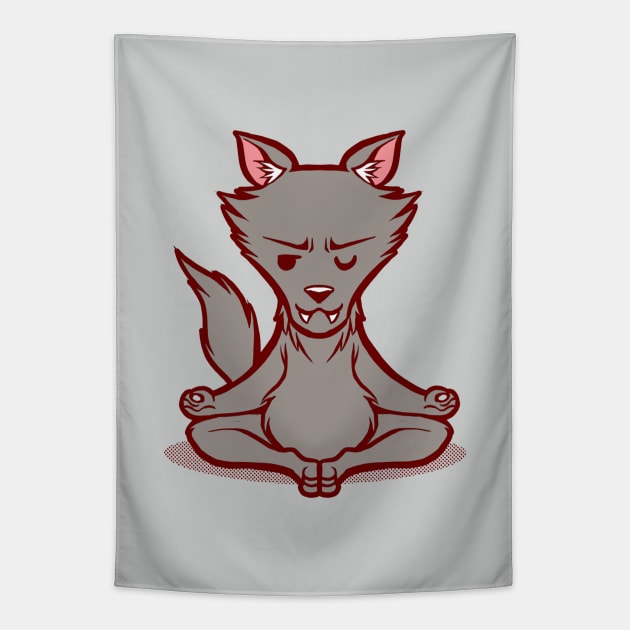 Wolf Animals Meditation Zen Buddhism Tapestry by Tobe_Fonseca