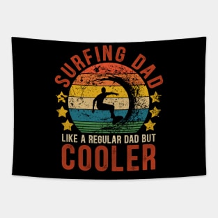 Surfing Dad Funny Vintage Surfing Father's Day Gift Tapestry