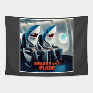 Sharks on a Plane Tapestry