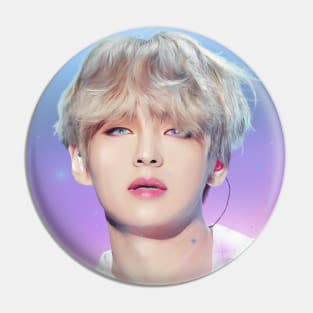 Bts Tae painting effect (blue and pink eyes) - BTS Army kpop gift BT21 Pin