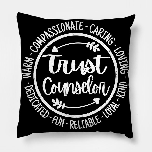 Trust Counselor Funny Mentor Counseling Vintage Funny Gift Pillow by HeroGifts