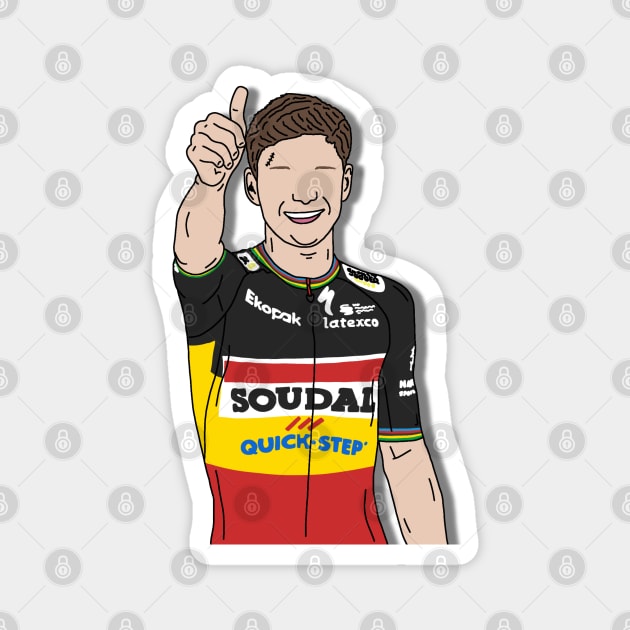 Remco Belgium Jersey LaVuelta 2023 Magnet by p3p3ncil