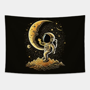 Reach for the moon and stars Tapestry