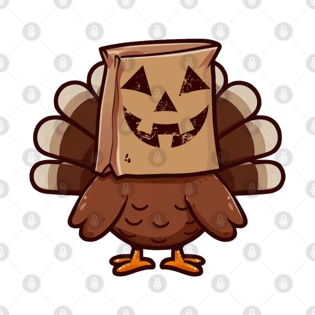 Thanksgiving Turkey Funny Pumpkin Face by Etopix