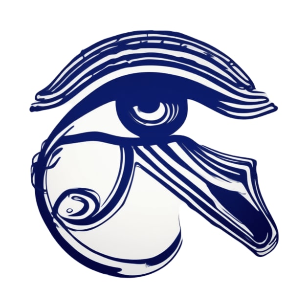 Eye of Horus Royal Blue Shadow Silhouette Anime Style Collection No. 226 by cornelliusy