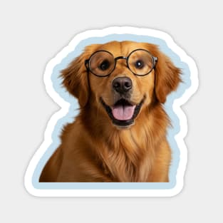 Labrador Retriever With Black-Frame Glasses Magnet