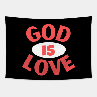 God Is Love | Christian Typography Tapestry