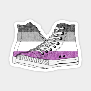 Asexual Pride Flag Hi-Top Design Magnet