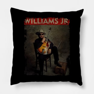 TEXTURE ART- Hank Williams Jr. - RETRO STYLE 1 Pillow