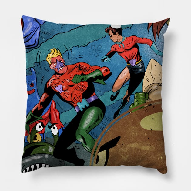 Mermaid Man Pillow by Eman