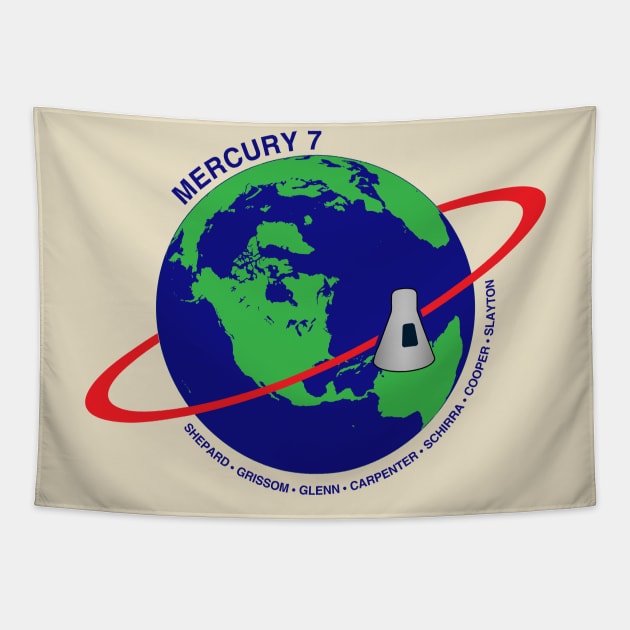 Mercury 7 (Light) Tapestry by GloopTrekker