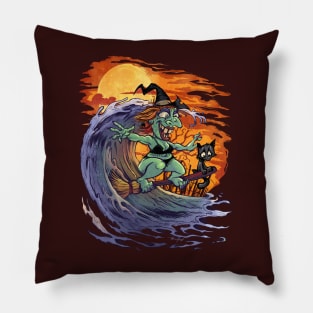 Witch at the Beach Pillow