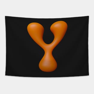 Liquid Type Letter Y Tapestry