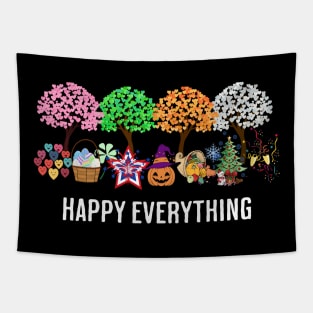 Colorful Happy Everything Holidays Seasons All Year design Tapestry
