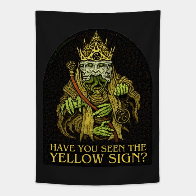 Trifaccia Yellow King - Azhmodai 2018 Tapestry by azhmodai