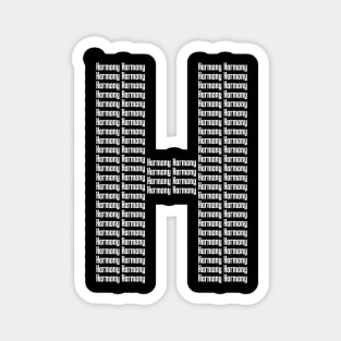 Harmony letter H Magnet