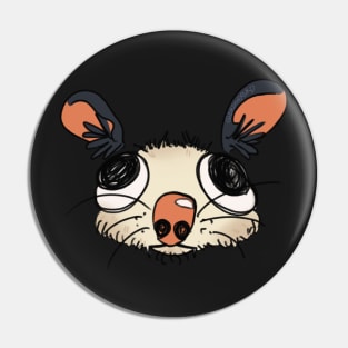 Big Eyed Possum Opossum V04 Pin