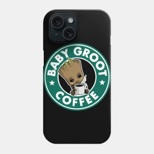 Baby Groot Coffee Phone Case