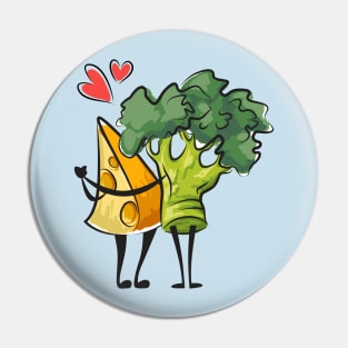 broccoli cheese lover couple Pin