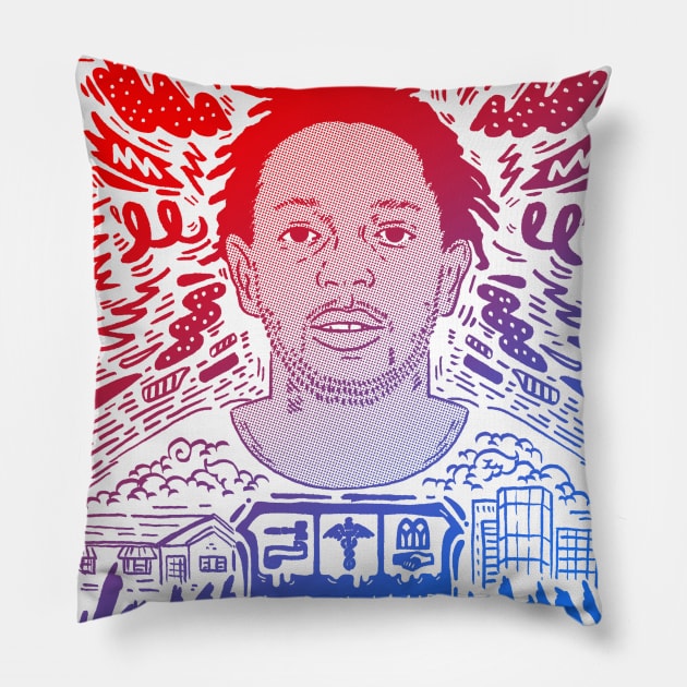 Kendrick Lamar Pillow by geolaw