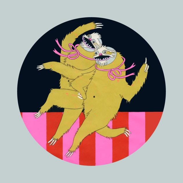 Happy Dancing Sloths by jenniferdavisart