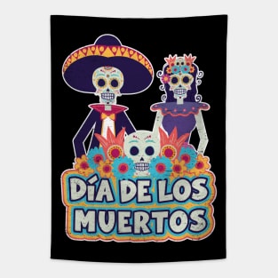 Dia de los Muertos - Day Of The Dead Skeleton Design Tapestry