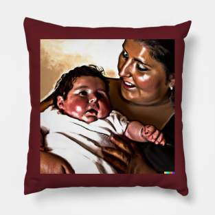 A mother and her baby Pillow