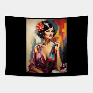 Woman from the Roaring Twenties Tapestry