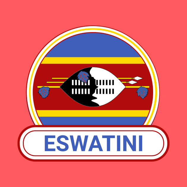 Eswatini Country Badge - Eswatini Flag by Yesteeyear