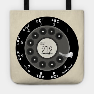 Rotary Dial Phone NYC 212 Area Code Tote