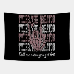 Call me when you get lost Finger Skeleton Tapestry